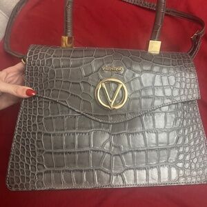 Valentino Melanie Croco Bag Genuine Leather